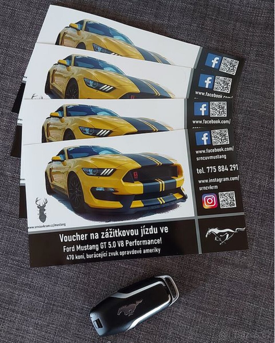 Voucher pronájem Ford Mustang GT 470 koní MANUÁL