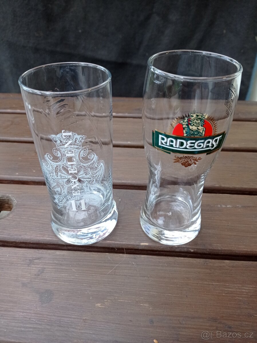 Pivní sklo, sklenice