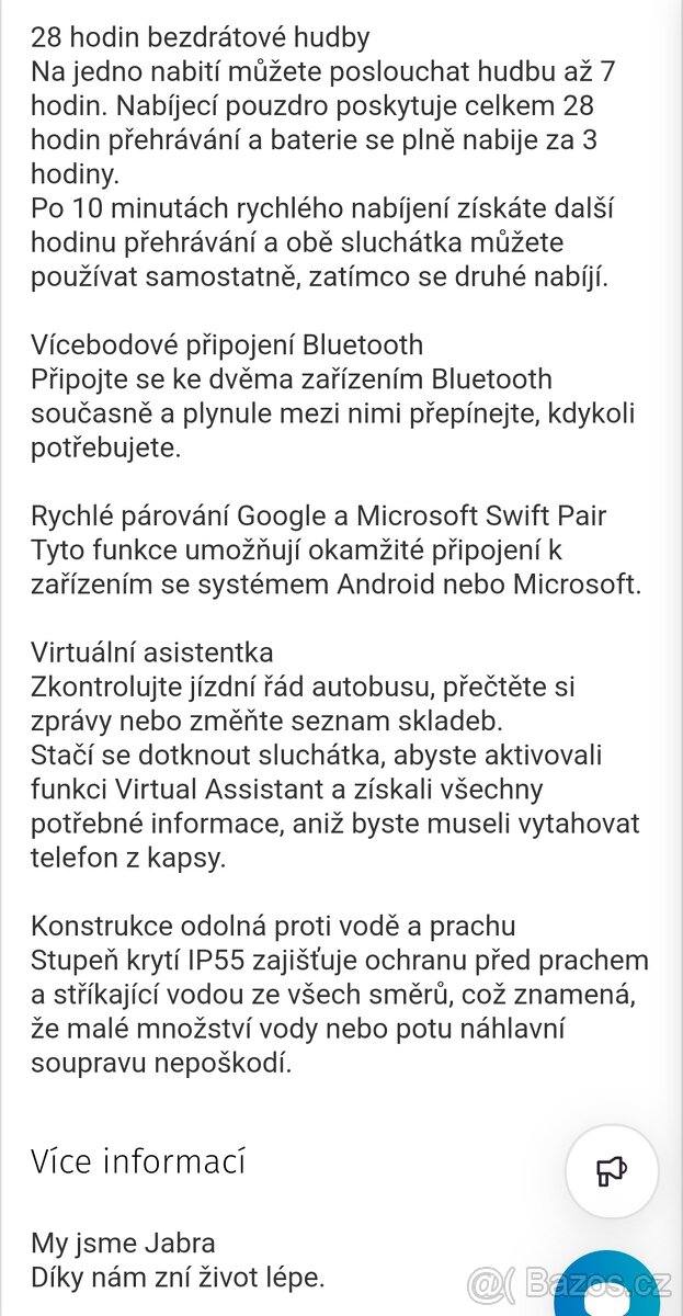 Bezdrátová sluchátka Jabra connect 5t