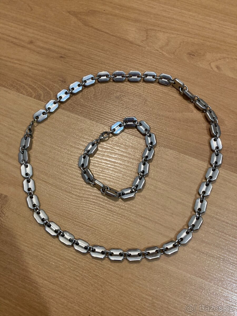 Řetízek a náramek z chirurgické oceli