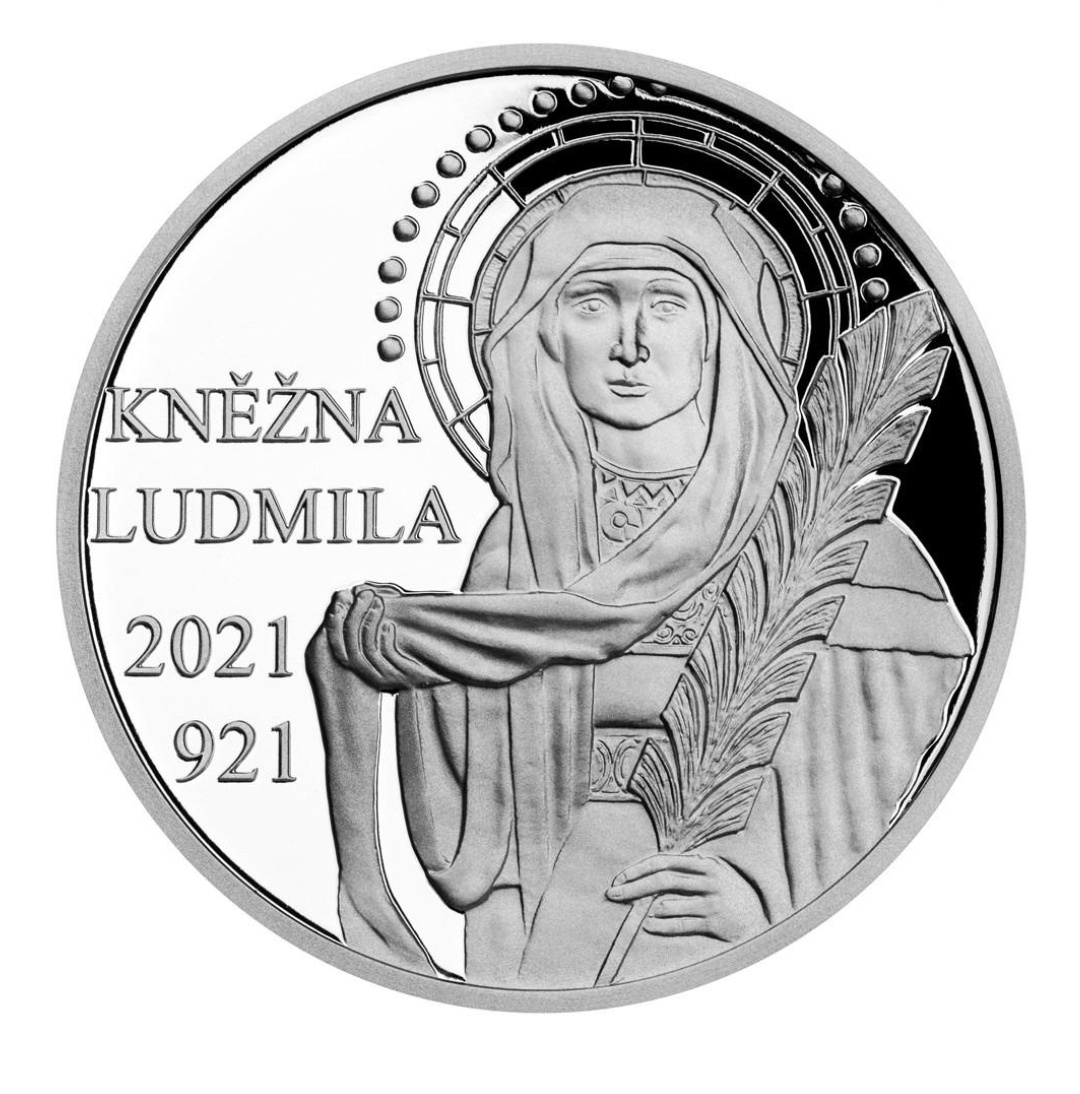 Stříbrná medaile KNĚŽNA LUDMILA 31.1g (1oz) jen 1.000 kusů

