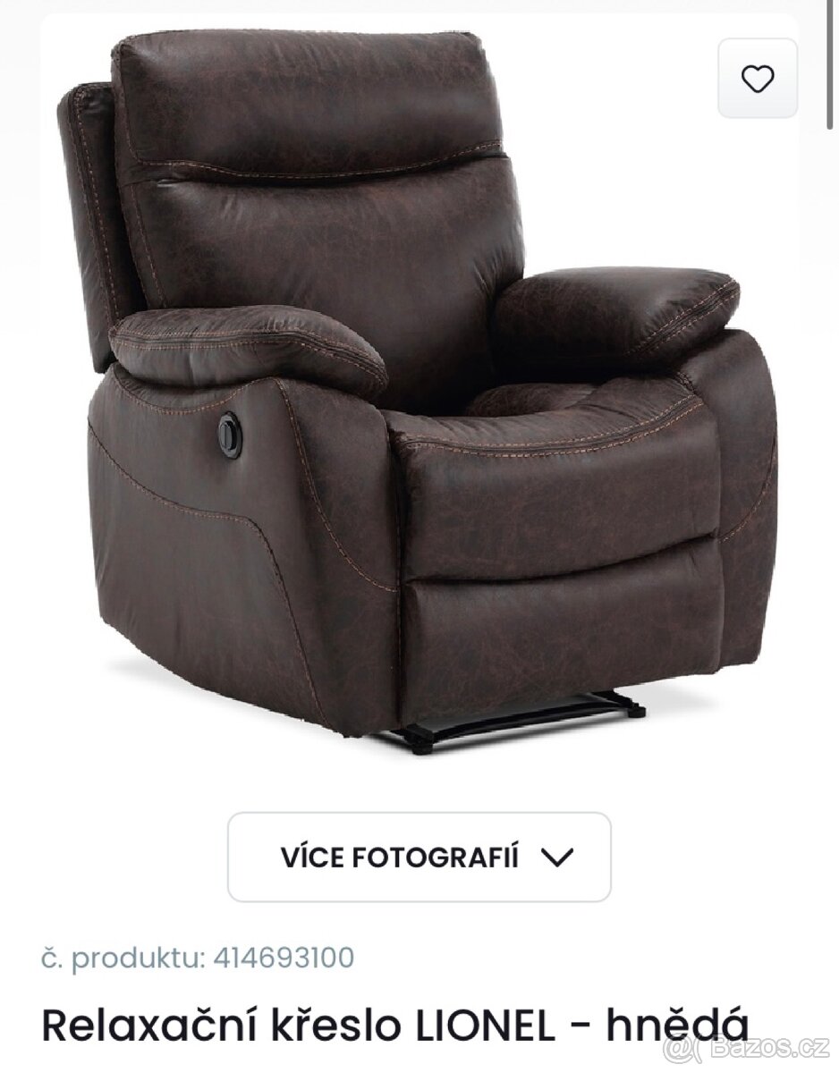 Relaxační křeslo- elektrické