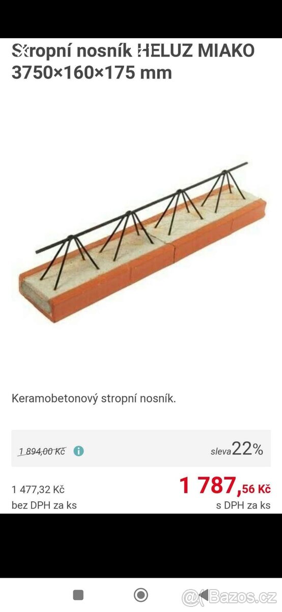 Nosník miako 3750