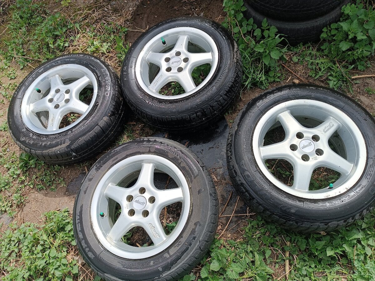 ŠKODA OCTAVIA 1,VW,SEAT -15"ALU SADA, LETNÍ PNEU 195/65/15