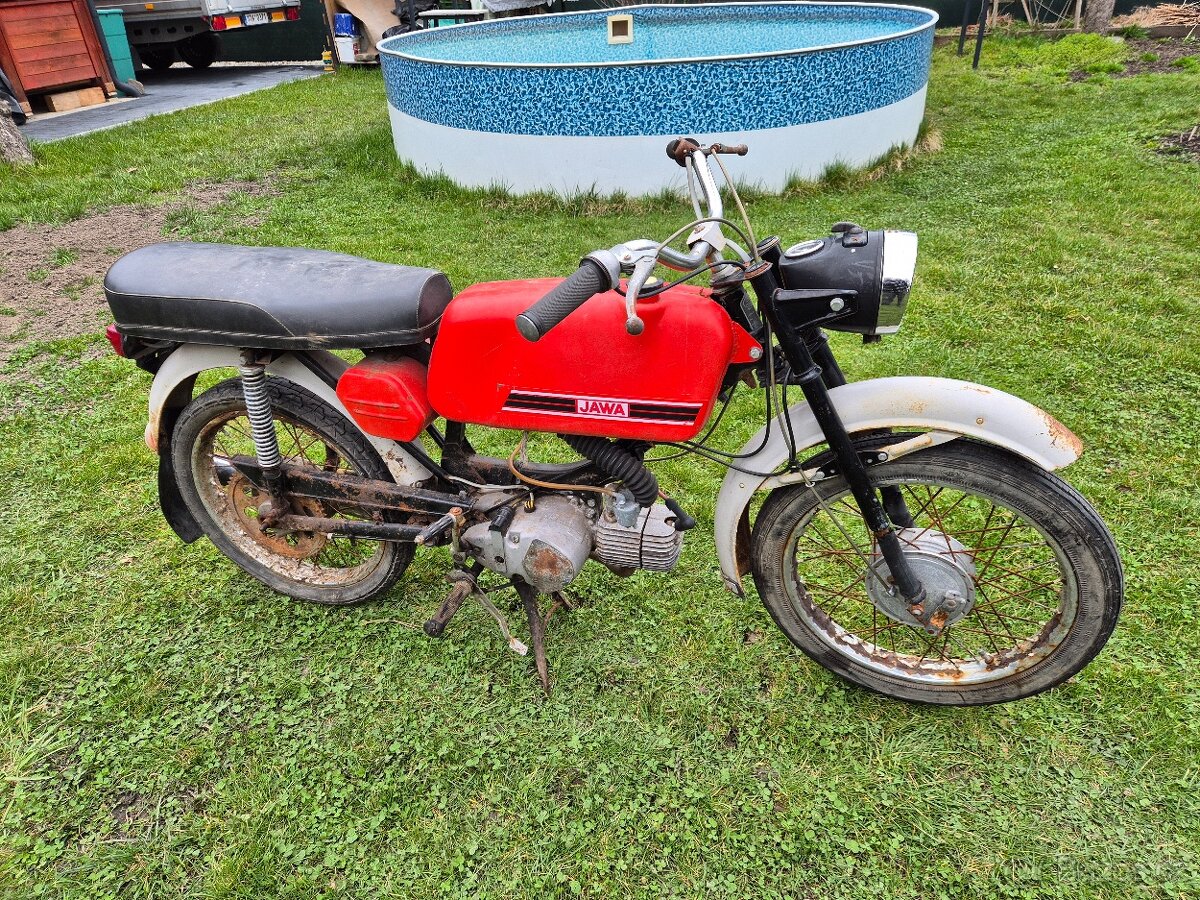 Jawa 23 Mustang bez TP, červený původní 2.