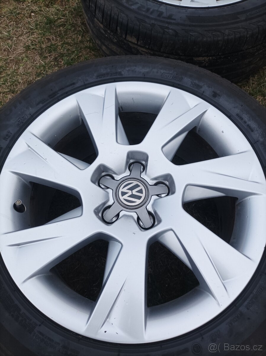 ALU kola 5x112 R17 Audi, vw - letní Bridgestone 215/55/17