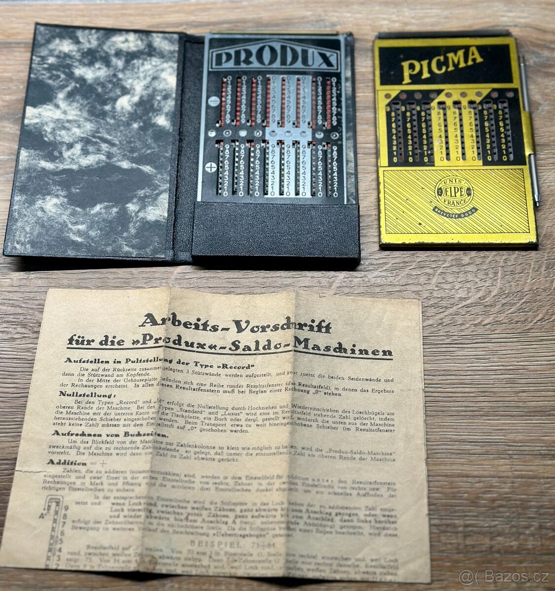Set 2 ks počítačky kalkulačky mechanické TOP pro sběratele