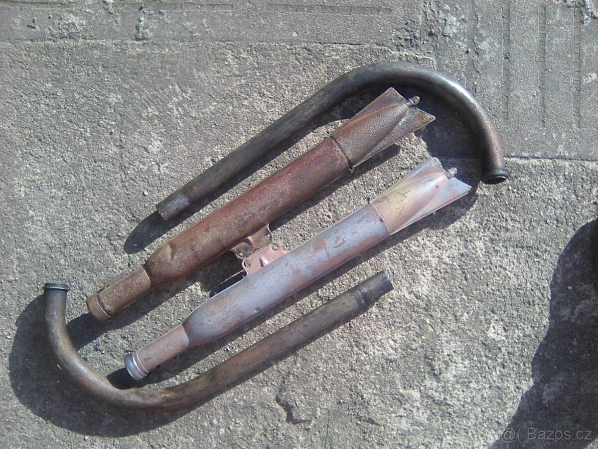 Jawa-čz 175/356- výfuky rybiny/doutníčky s koleny,válec 125