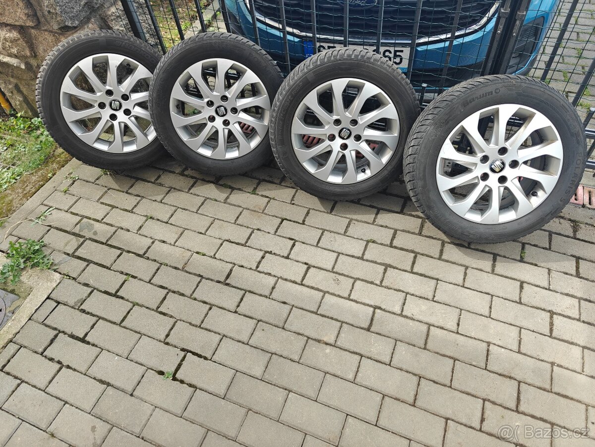 original Seat disky, zimní pneu 205/55 R16