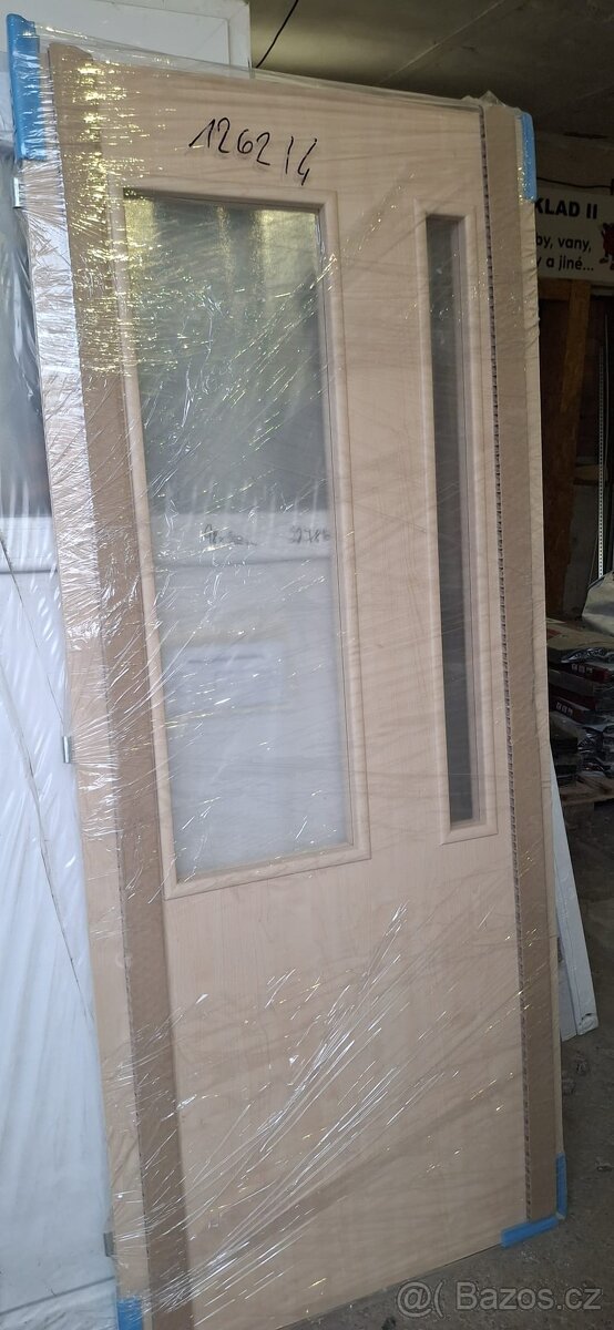 dveře 80L 2 sklo Javor