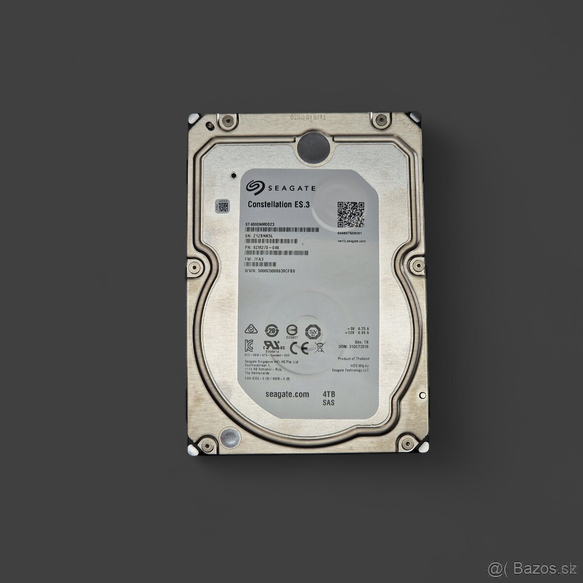 Seagate Constellation 4TB, SAS, 7200rpm, 3,5"