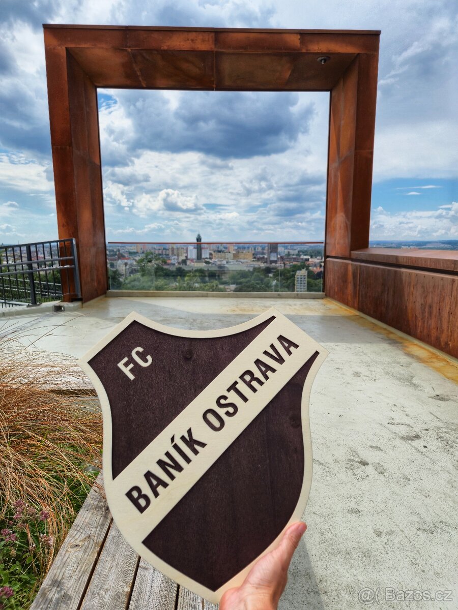 Dřevěné logo FC Baník Ostrava