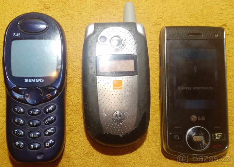 Motorola V545 +Siemens S45 +LG GD330 -k opravě nebo na ND