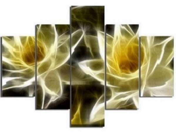 Pětidílný obraz ŽLUTÉ KVĚTY 150 x 105 cm