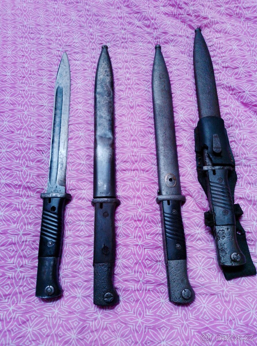 Německé bodáky K98 Mauser