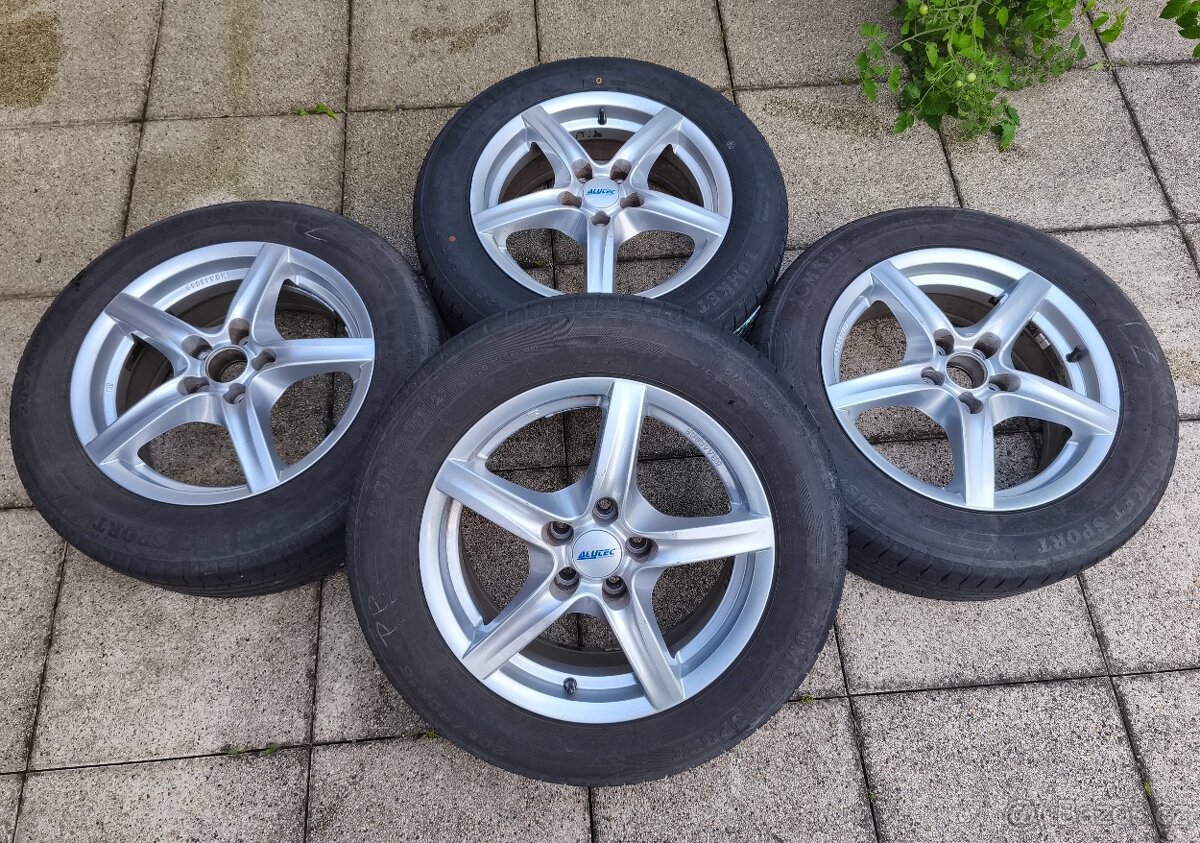 Sada alu kol  Alutec 6.5Jx16 H2, ET39, pneu 205/60 R16