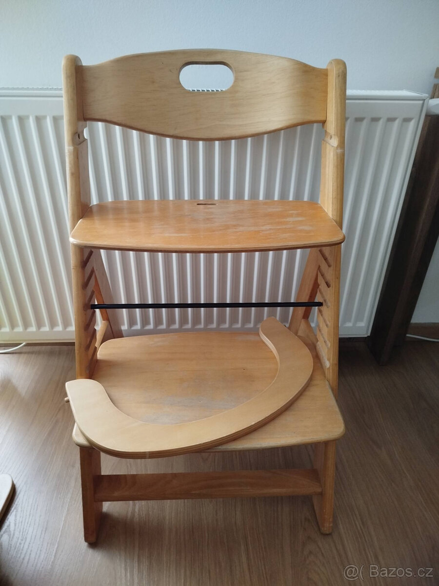 Dětská dřevěná rostoucí židle