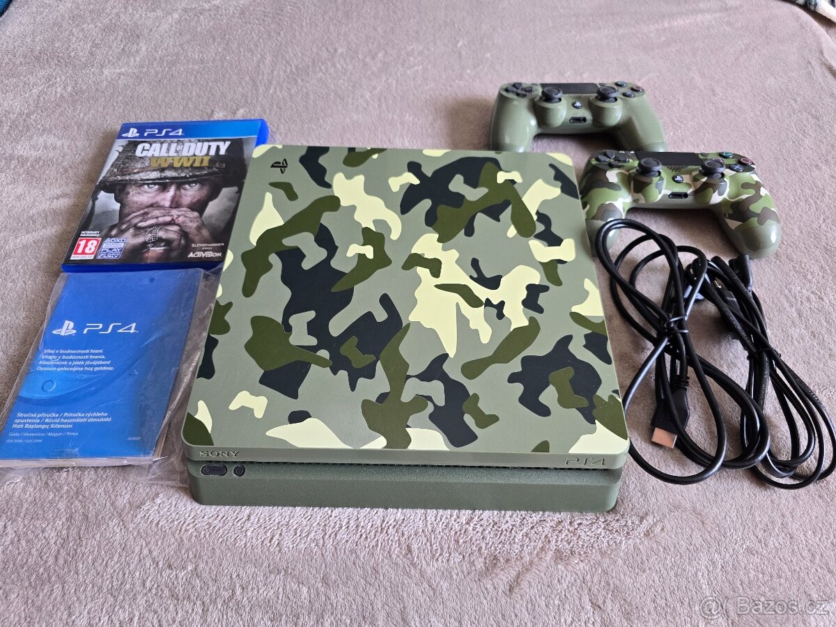 PlayStation 4 Slim 1TB - limitovaná edice Green Camouflage