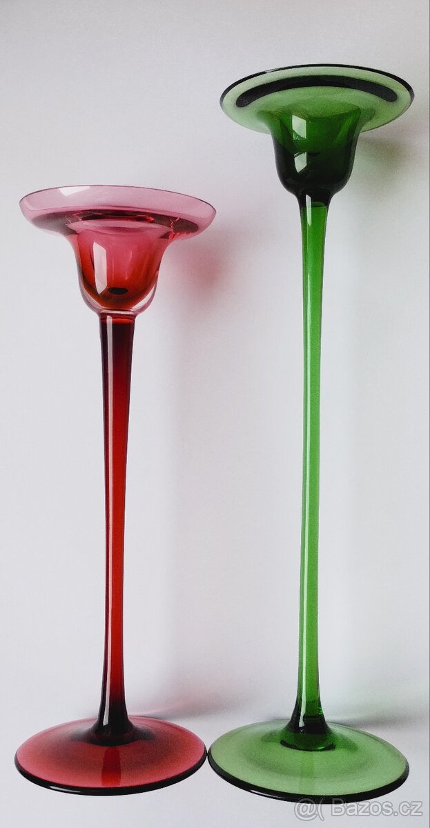 Art sklo - svícen (Kč/pár)