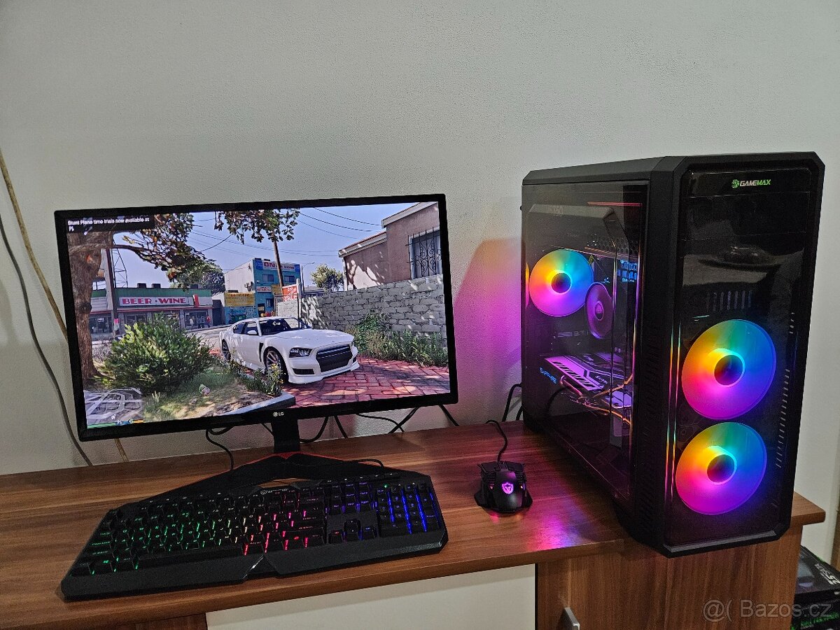 Herní pc i7-4790k 8gb ddr3 RX580 4gb lcd 24" hdmi GTA5