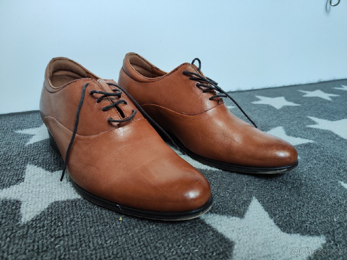 Společenské boty Oxford brown 37