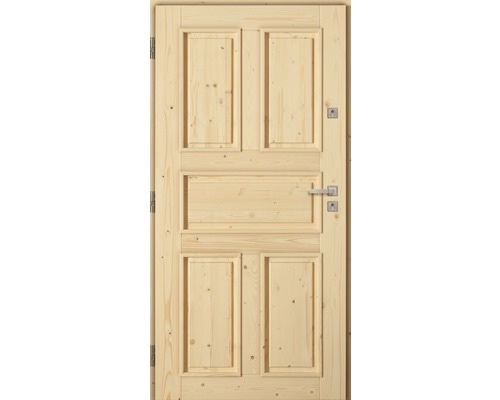 NOVÉ - Vchodové dveře Rubin dřevěné 90 L smrk