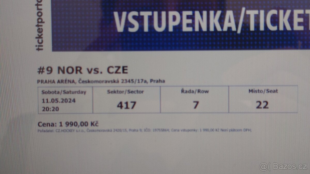 MS 2024, Lístek 11.5, v Praze - CZ vs Norsko