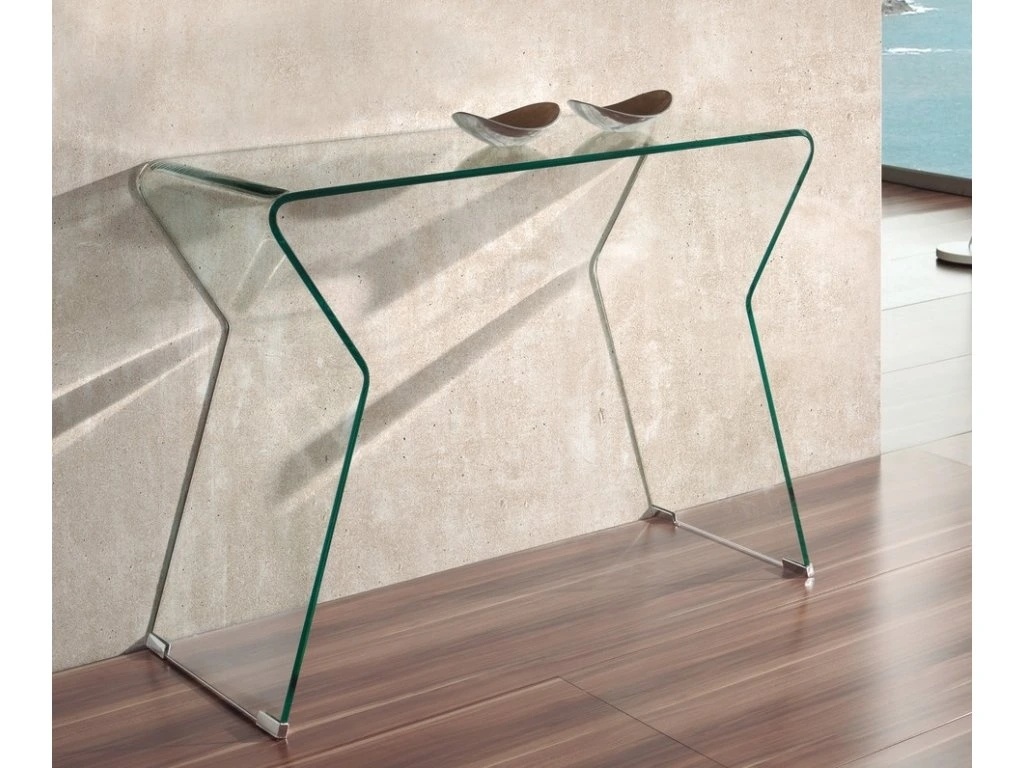 Skleněný konzolový stolek 105cm, TOP CENA