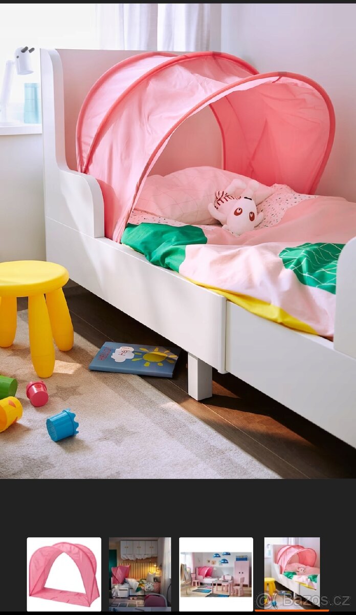 Ikea baldachýn růžový