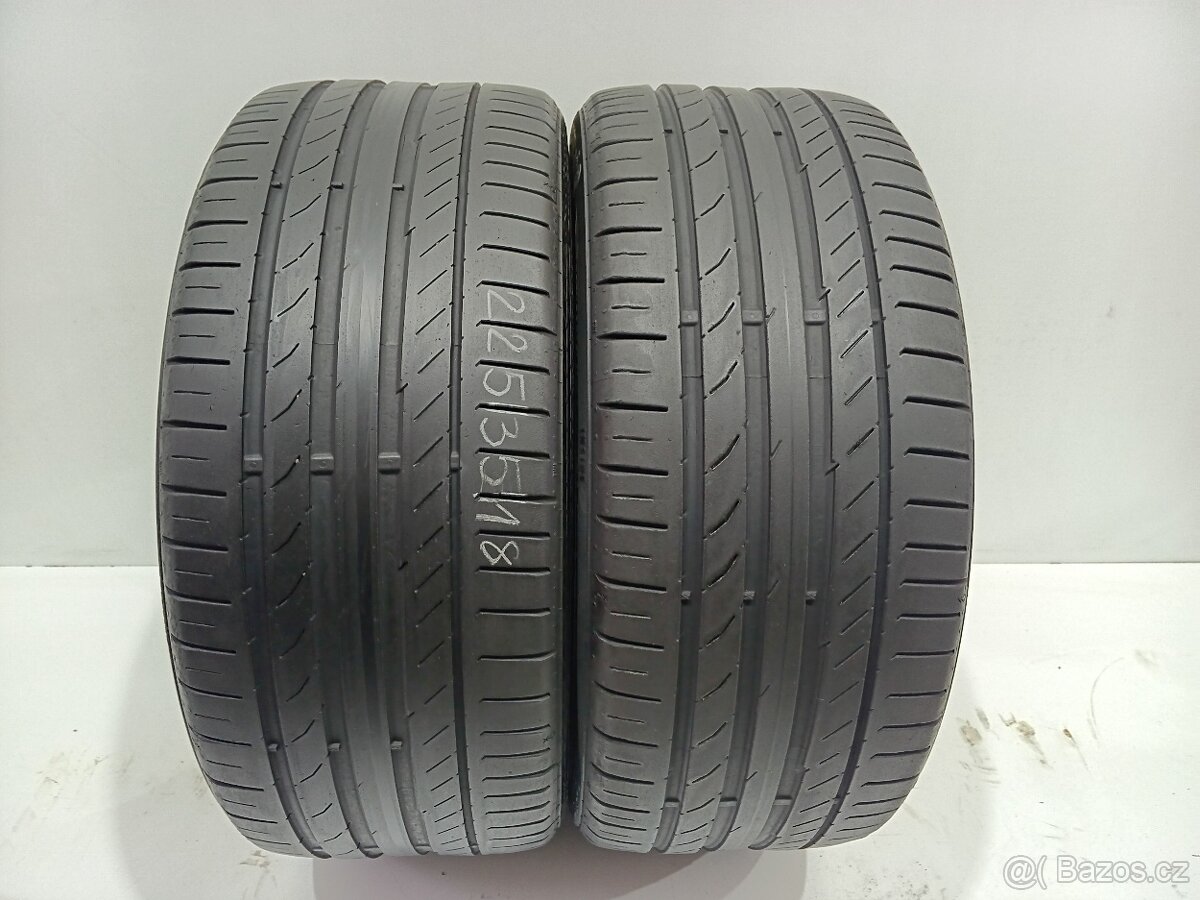 2ks letní pneu 225/35/18 Continental
