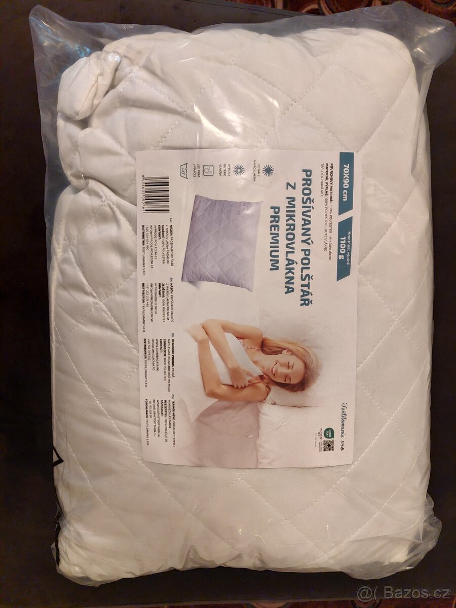 Polštář prošívaný z mikrovlákna - nový