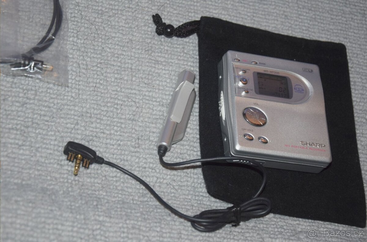 Minidisc SHARP MD-MT200,MDLP, media,manual, příslušenství