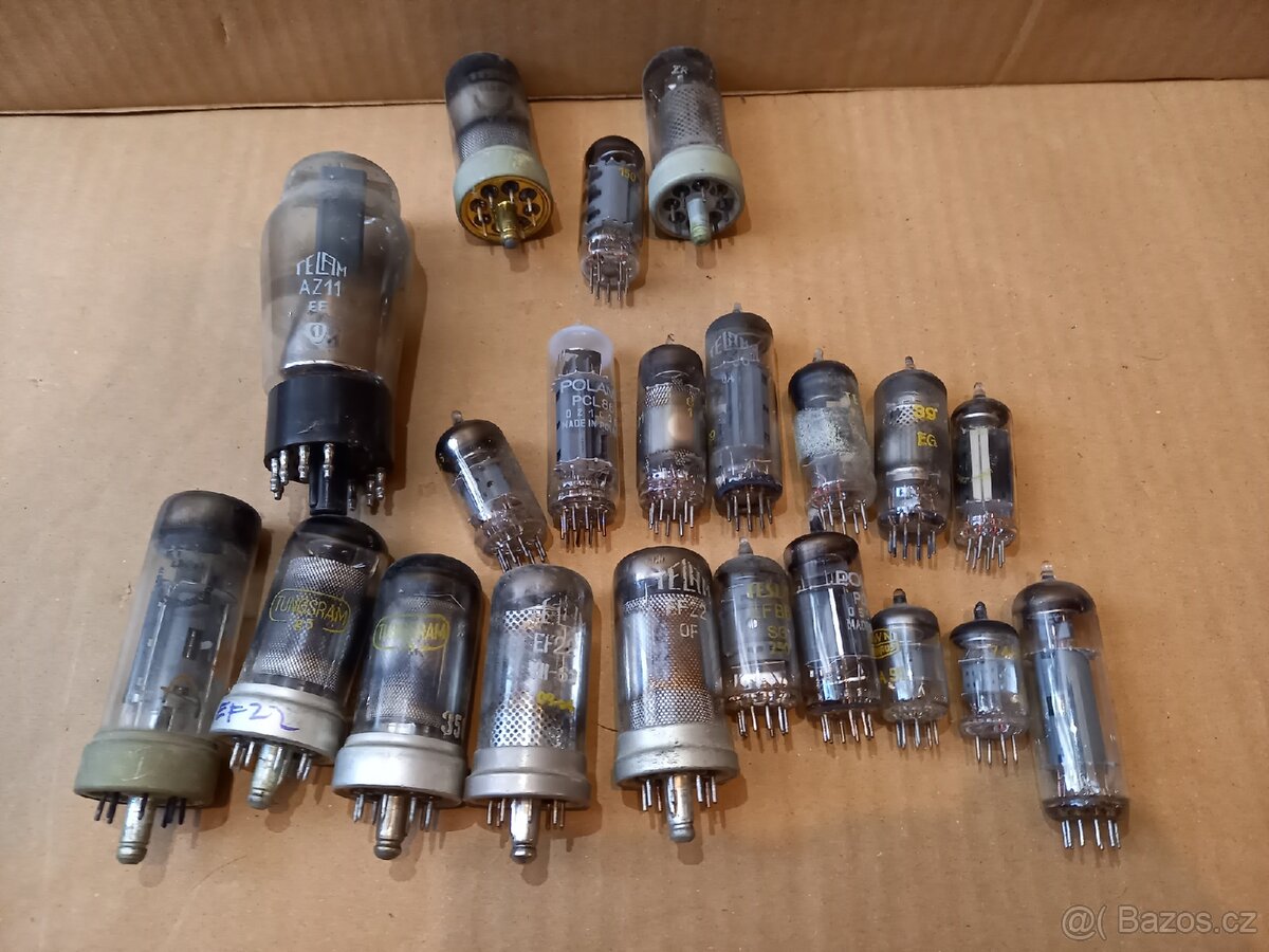 Směs elektronek Tesla, polam, tungsgram atd