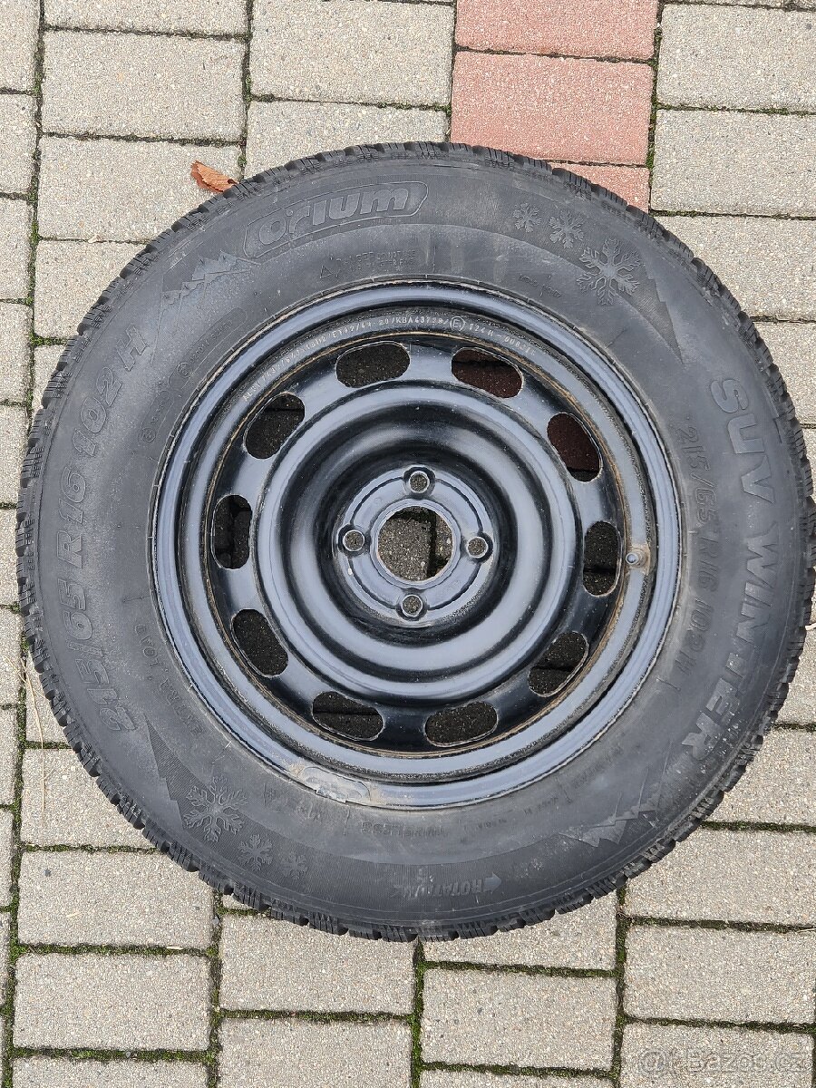 Prodám 4ks zimní kola disk plech+pneu Orium SUV 215/65 R16