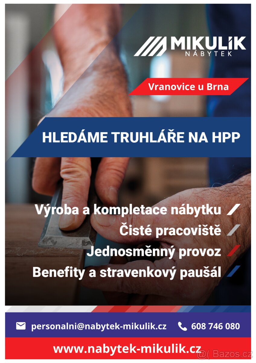 Truhlář/ka – výroba a kompletace nábytku