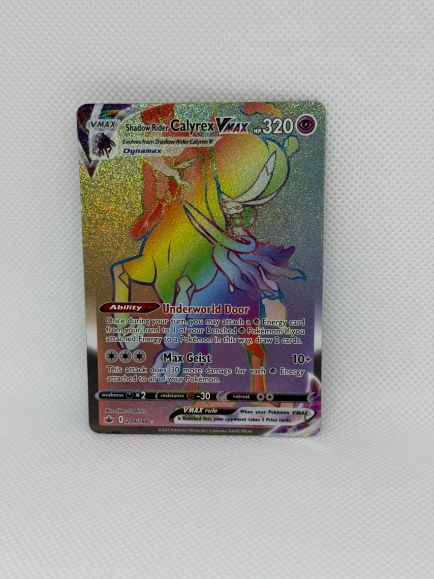 Originál Pokémon – Calyrex VMAX 204/198, MP stav