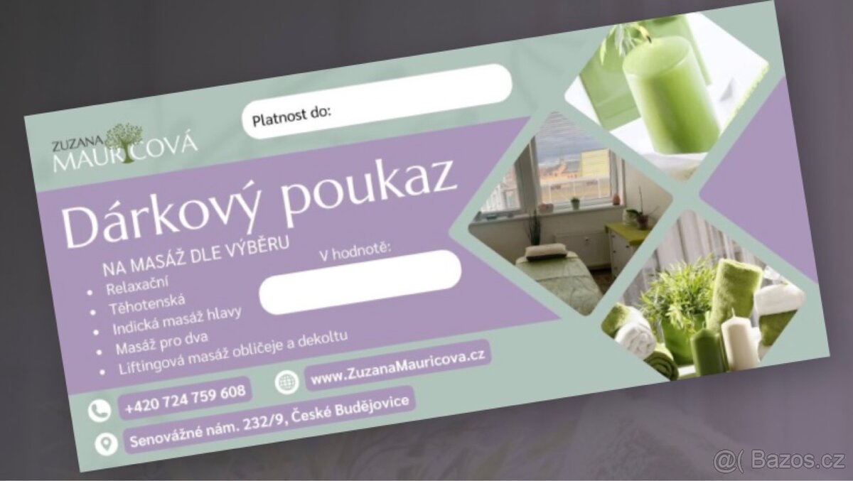 dárkový poukaz - masáž