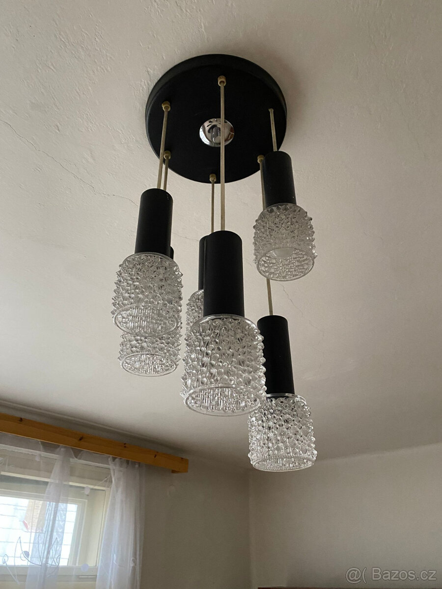Lustr závěsný kolem 1980