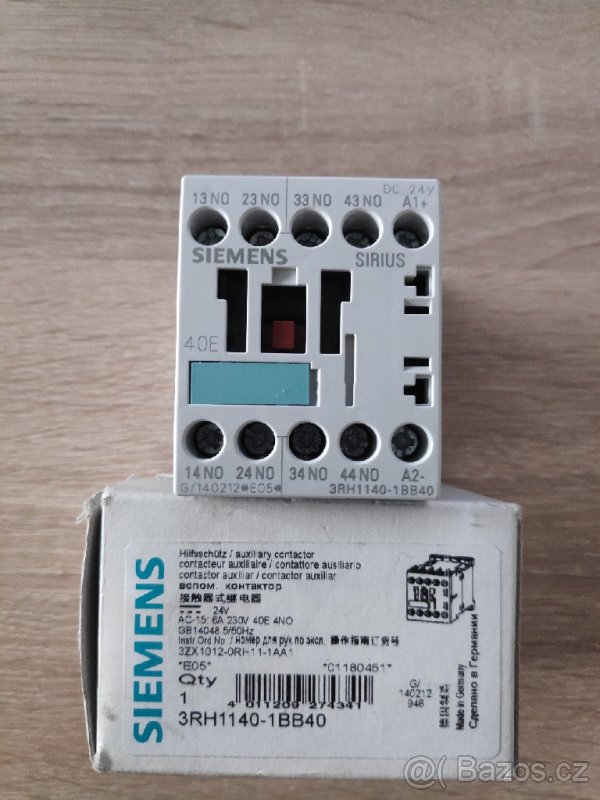 Pomocný stykač SIRIUS 3RH11 Siemens 3RH1140-1BB40
