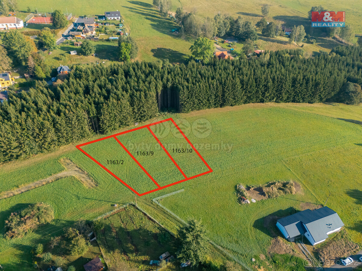 Prodej pozemku k bydlení, 1000 m², Krásná, Aš