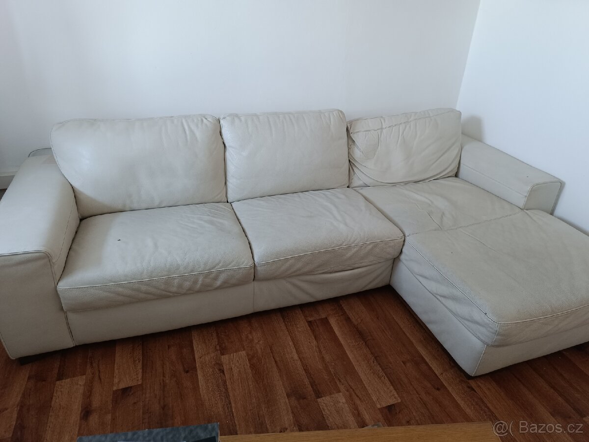 Kožená rohová sedačka
