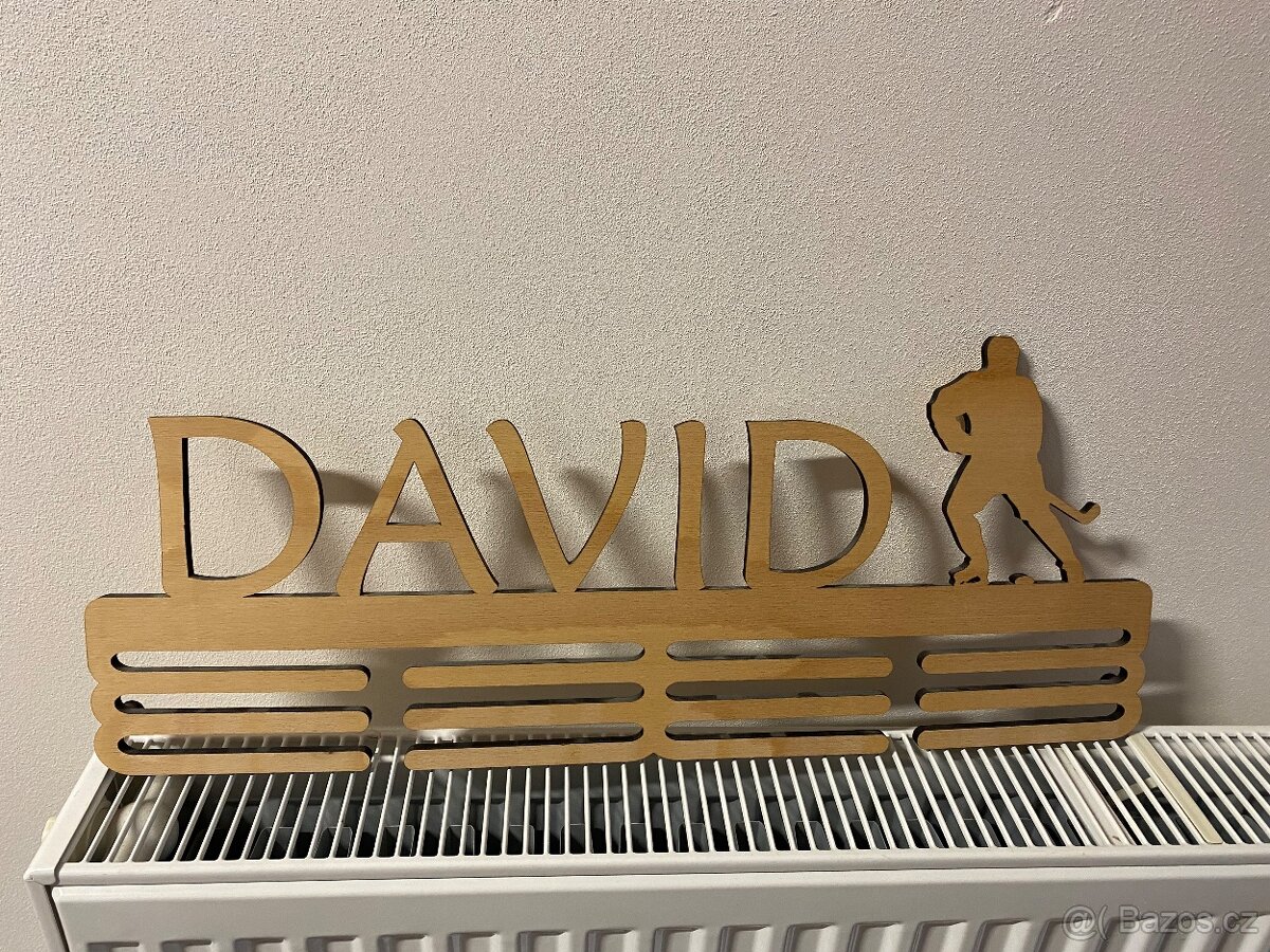 Výstavka/věšák na medaile lední hokej DAVID
