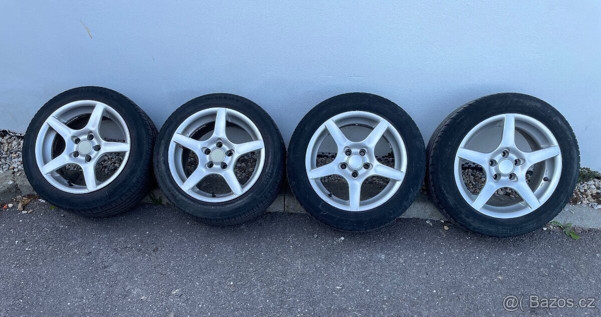 Prodám alu kola 5x100,7Jx15,ET35 s letními pneu
