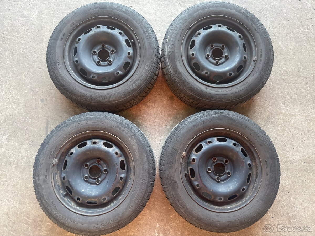 175/70 R14 Sada plechových kol Škoda/VW 4 kusy