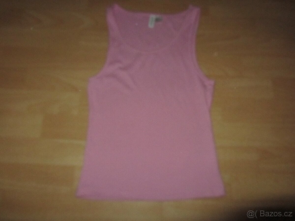 Růžový top-tílko vel.S H&M