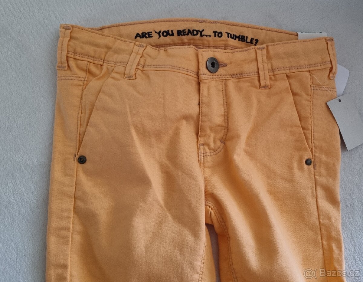 Letní elast.dívčí skinny kalhoty vel.170