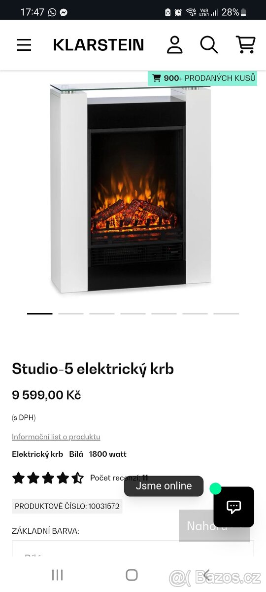 Elektrický krb Klarstein Studio-5