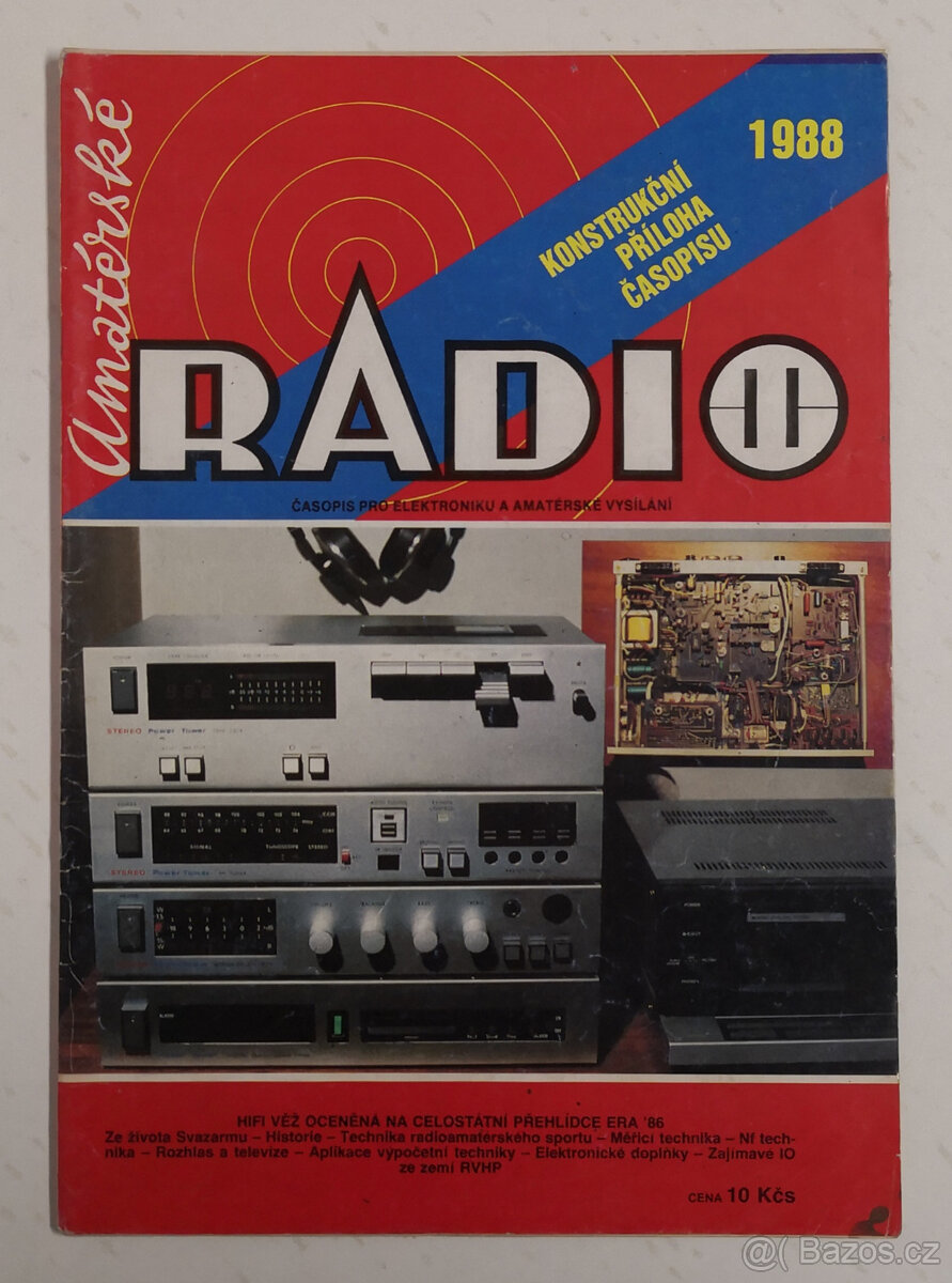 Amatérske rádio Ročník 1988 konstrukční příloha časopisu