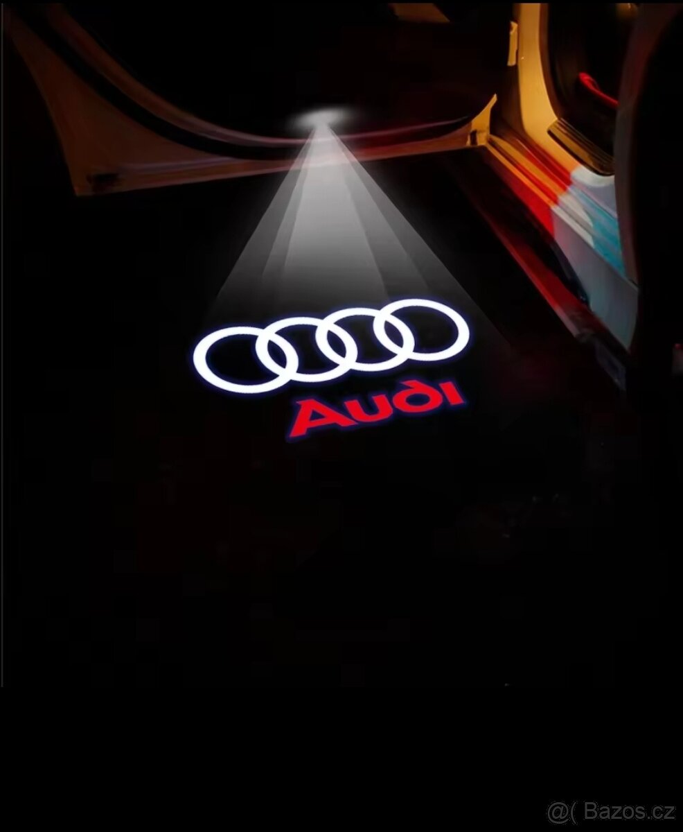 Laserové led logo Audi na podsvícení, projektor