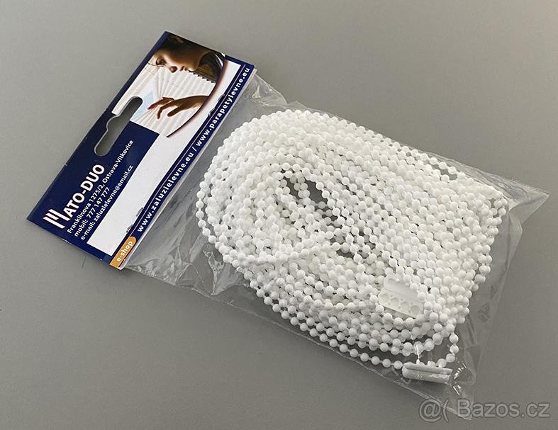 ŽALUZIE řetízek 10metru 5ks spojka řetízku . cena 100,-kč